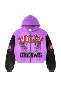 <b>Vintage</b> Style Acid Wash Rhinestone Zip Up Hoodie Custom Streetwear Oversized Fleece Sweatshirt <b>Y2K</b> Hip Hop Fashion Custom Logo - Product Image 5