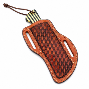 Couteau Hawksbill avec manche à motif drapeau américain, lame en acier inoxydable, étui en cuir, couteau de chasse de qualité DIY - Product Image 3