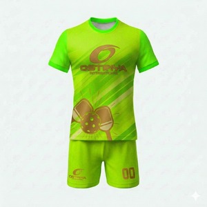 Uniforme de Pickleball Unisex Personalizado Profesional, Nuevo Diseño de Moda OEM, Color Personalizado, 100% Poliéster, Impresión por Transferencia de Calor, Corte Corto - Product Image 3