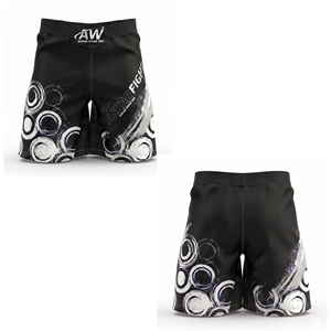 Shorts MMA noirs pour homme ASKAR WEAR IND, impression par sublimation, séchage rapide, polyester, vêtements d'arts martiaux mixtes, taille adulte, coupe régulière - Product Image 4