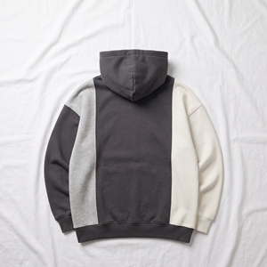 Custom Logo <b>Men</b> Two Tone Color Block Hoodie Pullover Green <b>Black</b> Contrast Hooded <b>Sweatshirt</b> Cotton Fleece Hoodies Manufacturer - Product Image 2