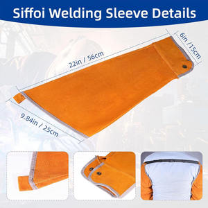 Wholesale Premium Quality Custom Design Leather Welding <b>Sleeves</b> Durable Heat Resistant <b>Arm</b> Guards Safety Workwear-OEM/ODM - Product Image 3