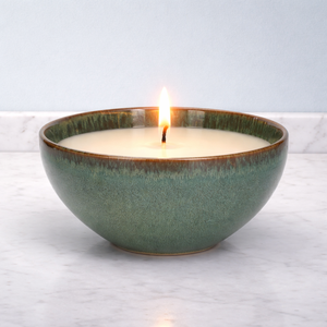 Sandstone Glow Ceramic Candle Vessel Wide Bowl Smooth Glaze Heat Resistant Durable Reusable Single Wick Elegant Home Decor - Product Image 2