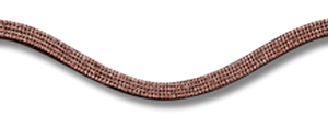 Sangle de frontale pour cheval en cuir véritable personnalisée, motif vague Cooper, avec magnifique design en cristal or rose, style western - Product Image 5