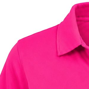 เสื้อโปโลแขนสั้นปักลายตราสัญลักษณ์ Hot Pink Jack & Jill คอปกติดกระดุม น้ำหนักเบา เหมาะสำหรับชุดกีฬา - Product Image 5