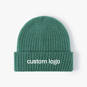 Custom Adult Winter Knitted Beanie With Embroidery Winter Hats New Design Fashion Unisex Custom Beanies - Product Image 2