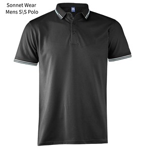 Chemise décontractée personnalisable pour homme à manches courtes en Spandex/Coton, boutonnée, séchage rapide, teinte unie - Product Image 1