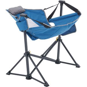 Sedia da campeggio amaca con portata di 136 kg, funzioni reclinabili e a dondolo, portabicchieri, borsa portaoggetti e poggiatesta - Product Image 1