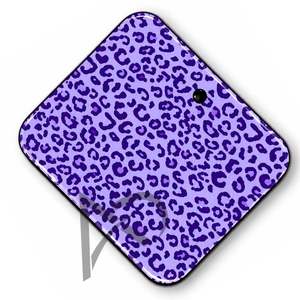 Purple Leopard Print Acrylic <b>Lash</b> Tile Sustainable Custom Logo Eyelash <b>Extension</b> Holder Board Beauty Instrument - Product Image 3