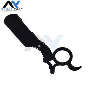 Rasoir à Lame Droite Professionnel avec Poignée à Insertion par le Doigt pour Barbier – Outil de Toilettage pour la Mise en Forme de la Barbe et un Rasage Précis - Product Image 2