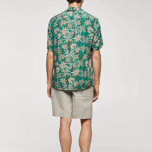 Camisa de Verano para Hombre, Doble Botonadura, Cuello Clásico, Logotipo Personalizado, Moda Casual, Manga Corta, Antiarrugas, Algodón - Product Image 3