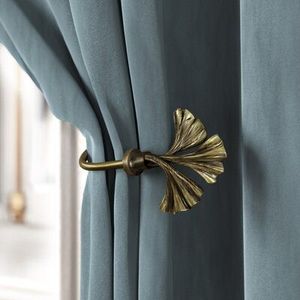 Premium Vintage Brass <b>Curtain</b> Holder Wall Mounted Drapery Holdback Decorative Window Treatment Accessory Hardware - Product Image 5