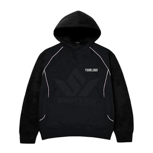 Sudadera Negra para Hombre con Cuello Alto y Cierre de Cremallera, Corte Regular, Poliéster Transpirable, Ecológica, con Logotipo Frontal, Estilo Casual para Otoño - Product Image 1