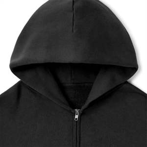 High Quality Blank <b>Black</b> Full <b>Zip</b> <b>up</b> <b>Hoodie</b> for <b>Men</b> and Women Comfortable and Stylish Perfect for Casual Wear - Product Image 3