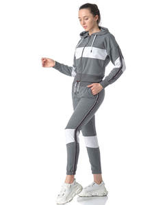 Conjunto de pantalones de chándal de alta calidad con logotipo personalizado, chándales transpirables con capucha de peso pesado, sudadera bordada de dos piezas - Product Image 5