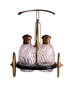 Cycle Style Stand Base <b>Salt</b> And Pepper <b>Shaker</b> Premium Novelty Seasoning Set For Modern Table Decor Handcrafted From India - Product Image 2