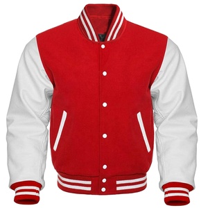 OEM Manufacturer High Quality Logo Embroidery <b>Men</b> College Leather Sleeves Custom <b>Baseball</b> Bomber Letterman Varsity <b>Jacket</b> - Product Image 1