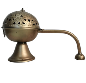 Precioso Quemador de Incienso de Latón, Tradicional, Ecológico, con Acabado Antiguo, Artículo Decorativo para Espacios Sagrados, Hábito Espiritual Diario - Product Image 2