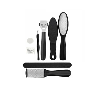 Wholesale Black Handle Foot Rasp Dead Skin Scraper Cuticle Trimmer <b>Kit</b> Salon Quality Home Use Foot Care Pedicure <b>Kits</b> - Product Image 2