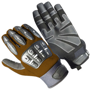 ถุงมือช่างกันกระแทกหนังสังเคราะห์พรีเมียม Amara เคลือบยางลาเท็กซ์คุณภาพสูง ป้องกันอุบัตภัยในงานอุตสาหกรรม ข้อมือนีโอพรีน 11 ออนซ์ - Product Image 3