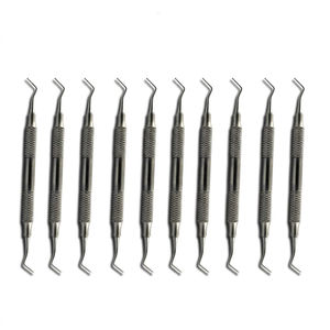 Curetas Dentales de Acero Inoxidable, Instrumentos de Periodoncia para Limpieza de Sarro, Reutilizables, Certificación CE, Herramientas Dentales Manuales - Product Image 6