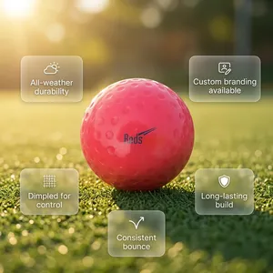 Pelota de Hockey de PVC Personalizada con Superficie con Hoyuelos – Duradera, Ligera – Ideal para Entrenamiento, Partidos, Prácticas en Campo y Recreación - Product Image 3