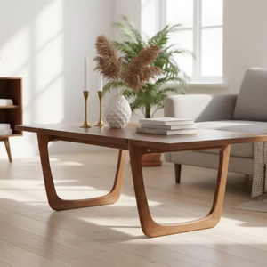 Table à manger Lili, moderne, en bois massif de teck indonésien, pour le salon, exportation et distribution - Product Image 5