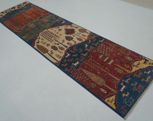 Alfombra Persa Gabeh Lori Baft, Anudada a Mano, Multicolor, de Lana Ecológica, Antideslizante, con Diseño Geométrico y Pelo Medio, para Sala de Estar o Bar - Product Image 2