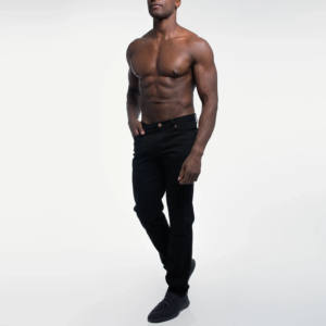 กางเกงขายาวผู้ชายทรงสลิมฟิต ผ้าคอตตอนผสม ยืดได้ สไตล์สตรีทแฟชั่นลำลอง ทรงอ็อกซ์ฟอร์ด ขอบเอวแบบวอช ทรงขาเรียวเล็ก - Product Image 4