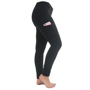 Women High Rise Slim Fit <b>Equestrian</b> Riding Tights Breathable Phone Pocket Black Polyester Comfortable Competition Sports - Product Image 1