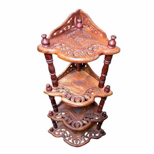 <b>Rustic</b> Sheesham Wood Corner <b>Shelf</b> - Wholesale B2B Pricing - Product Image 4