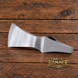 Hache à lame courbée en acier forgé à la main, style médiéval viking, style historique médiéval - Product Image 1