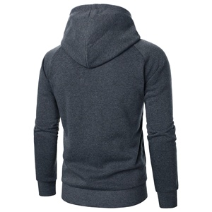 Sudadera con Capucha para Hombre, Premium, Corte Regular, Forro de Felpa de Algodón, Manga Raglán, Color Sólido, Estilo Casual, Ropa de Calle para Invierno - Product Image 4