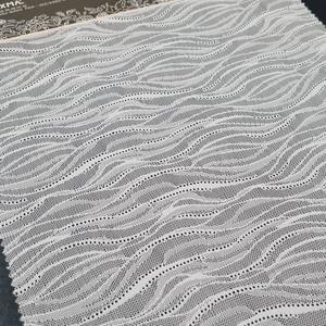 Tela de encaje elástica transpirable de malla ondulada, ligera, de 137 cm, de nailon y elastano, tejido de punto por urdimbre, color personalizado, para bodas y textiles del hogar. - Product Image 6