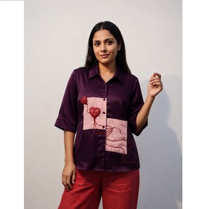 Camisa de algodón transpirable y ligera para mujer, sin arrugas, informal, compre directamente del fabricante a precio de mayorista - Product Image 1