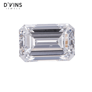 Diamante CVD Cultivado en Laboratorio, Corte Esmeralda, 4CT, Blanco, Suelto, para Joyería, D'vins Jewels - Product Image 1