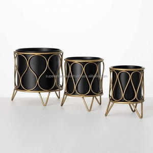 Support artisanal en laiton et métal avec jardinière en métal plaqué pour la décoration de jardin à la maison extérieure et intérieure pot de jardin de fleurs pour la décoration - Product Image 4