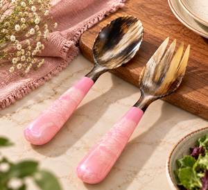 Ensemble de service à salade contemporain en résine avec élégantes cuillères de service, pinces à salade et ustensiles de cuisine haut de gamme – Fournisseur en gros - Product Image 2