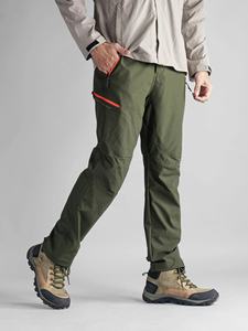Pantalon thermique décontracté pour homme, idéal pour les activités de plein air automne-hiver, taille mi-haute, coupe droite, pantalon de montagne, service OEM - Product Image 3