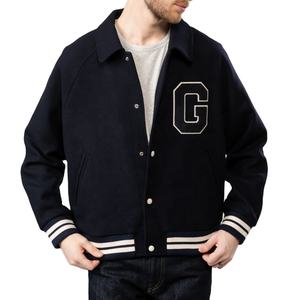 Chaqueta universitaria de lana a la moda informal para hombre, chaquetas de béisbol bomber ajustadas informales, chaqueta universitaria de lana de invierno Letterman para hombre - Product Image 1