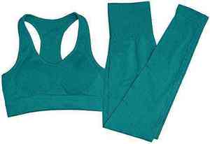 Ensemble de yoga haut de gamme personnalisé en nylon et élasthanne côtelé sans couture, soutien-gorge de sport et leggings taille haute, tenue de sport pour fitness et entraînement, fournisseur - Product Image 2