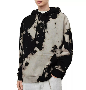 Sweat à capuche tie-dye coupe-vent fabriqué en usine, qualité supérieure, 100 % coton, col à capuche, idéal pour l'hiver, pour hommes, service OEM, en vente - Product Image 4
