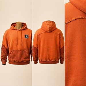 <b>Men</b> Distressed Hoodie Lightweight Fashion <b>Pullover</b> <b>Men</b> Distressed Hoodie Featuring Vintage Washed Construction Comfortable Fit - Product Image 5