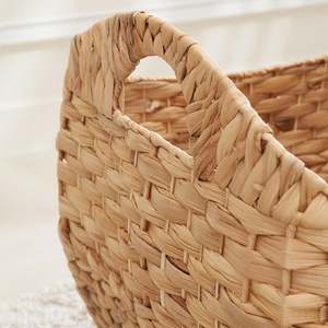 Ensemble de 3 paniers de rangement en jacinthe d'eau de haute qualité, écologiques, avec poignées, tissés, multi-usages, pour chambre et salon - Product Image 5