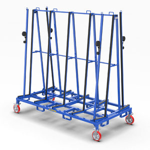 Carro de Transporte de Vidrio y Piedra AUSAVINA de Acero con Cuatro Ruedas Bloqueables, Duradero, con Estante de Almacenamiento en Forma de A, 5000 kg - Product Image 6