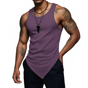 Débardeur Homme Personnalisé avec Logo, Coupe Longue et Élégante, Col Rond, Coupe Musclée, Sans Manches, pour Sport et Gym, Vente en Gros - Product Image 6