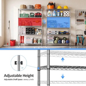 Estante de Cocina de Acero Inoxidable Plateado Duradero de 5 Niveles, Estante de Almacenamiento Moderno de Varias Capas para Organizar los Artículos Esenciales de la Cocina a Bajo Costo - Product Image 6