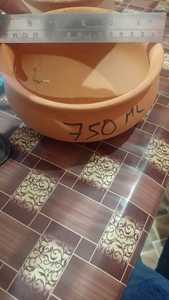 Pot en terre cuite artisanal 1,5L, couleur naturelle, bol décoratif rustique pour la décoration intérieure, thème nature - Product Image 3