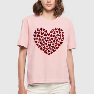 Camiseta de manga corta de algodón orgánico de calidad superior para niñas, camisetas sólidas de punto holgadas informales con estampado personalizado a precio barato - Product Image 2