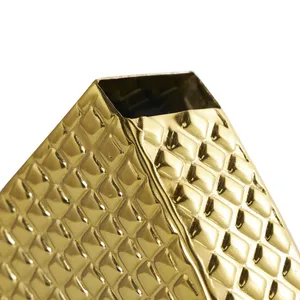 Escultura de Fuente Abstracta Creativa de Aluminio Chapada en Oro, Pieza Decorativa Premium, Decoración Interior de Hotel Boutique, Moderna - Product Image 3